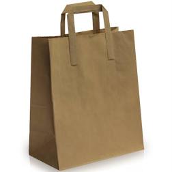 Brown SOS Paper Carrier Bags 1x250