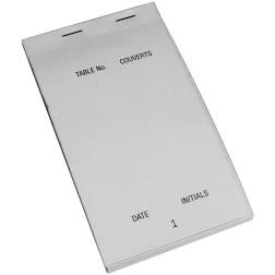 1ply Single Page Restaurant Pads 1x100