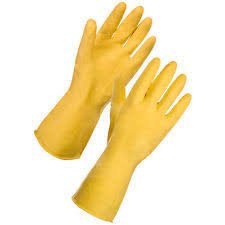 Yellow Rubber Gloves Small 1x12