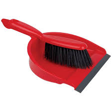Dust Pan & Brush Set Red